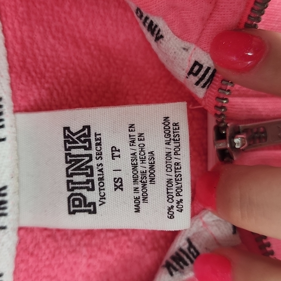 Victoria's secret pink line quarter zip sweatshirt - Picture 4 of 4